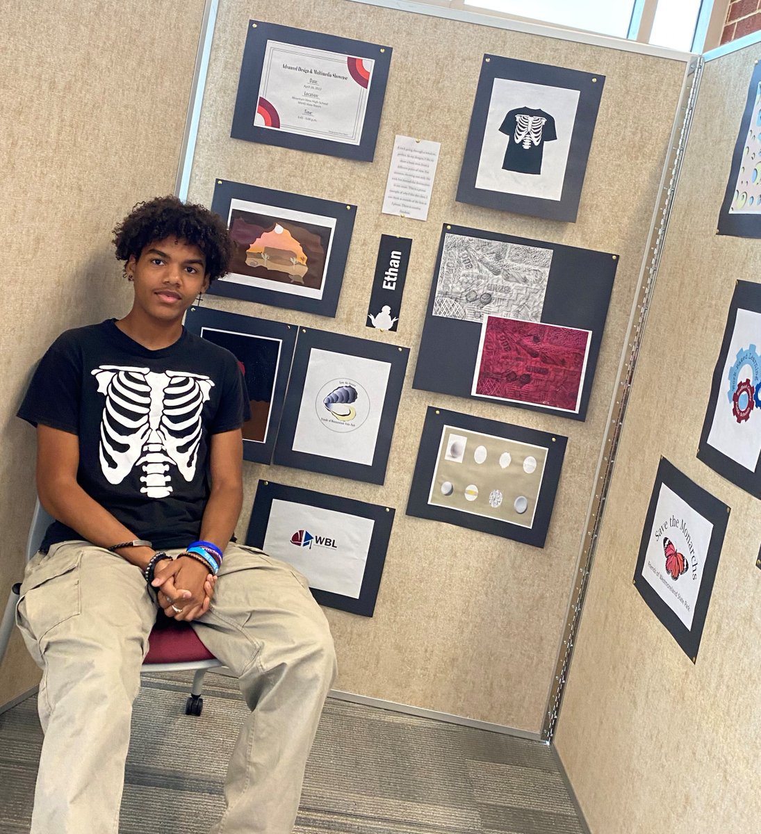 Our first Advanced Design &amp; Multimedia show was a huge success! Ashamed I only got one photo (Ethan Roper). <a href="/MV_Wildcats/">Mountain View High</a> #viewpride