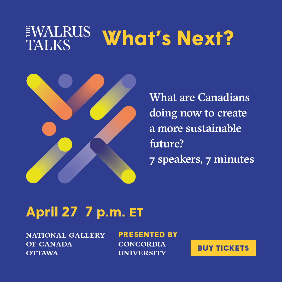thewalrus's tweet photo. Tonight at 7 p.m. in Ottawa! Seven perspectives on where Canadian society is headed next at @Concordia presents The Walrus Talks: What’s Next? 🗣️: @camilledundas, @TristanGlatard, Toufah Jallow, Kelly Jazvac, Shannon Gander, and @picardonhealth

Tickets: https://t.co/T74YIio1WL https://t.co/OJn3fAF3kU