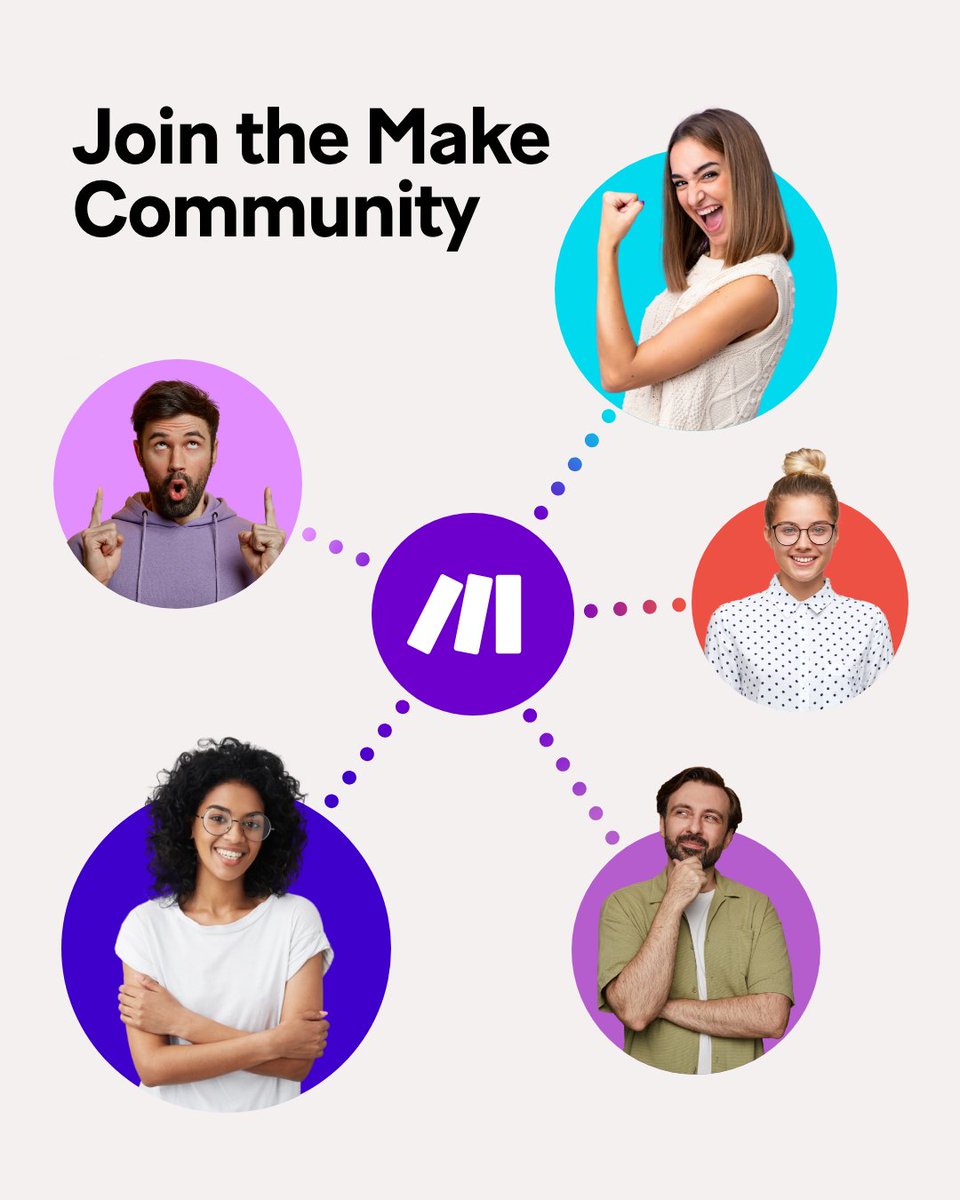 make_hq's tweet image. Our Make community is a place for every Maker - seasoned pros and newbies - to connect, learn, and get inspired. 🤓 Come join us. We can’t wait to meet you!

👉 community.make.com

#makecommunity #withmake