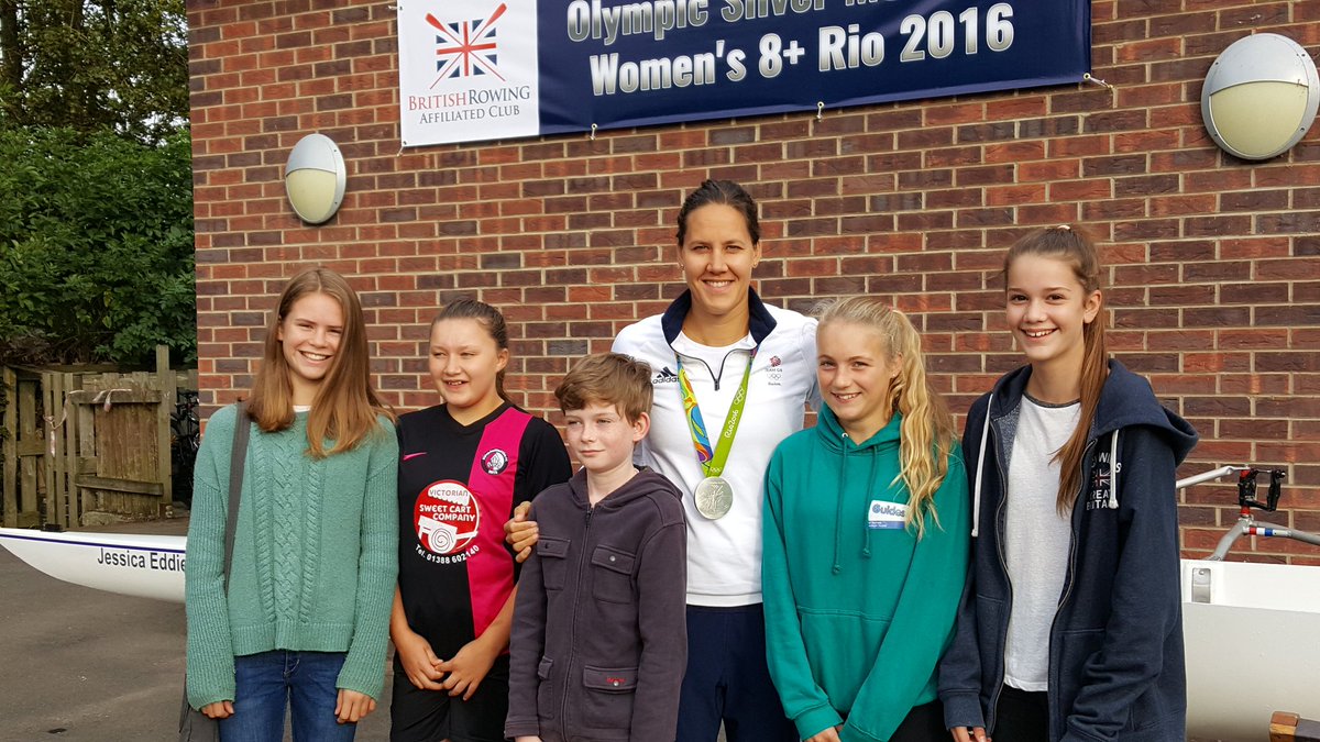 AngelaPurves2's tweet photo. Sep16:My then 10y old son NEVER wanted to row!Having his photo taken @DurhamARC with the amazing @jesseddie, the🥈medal she won at Rio Olympics round his neck. Fwd to April22,Jess presents him with his own medal @_JIRR_ in the J15 x+ event @DSBC1847 @JuniorRowing @NorthernRowing https://t.co/wGdQwwQEJY
