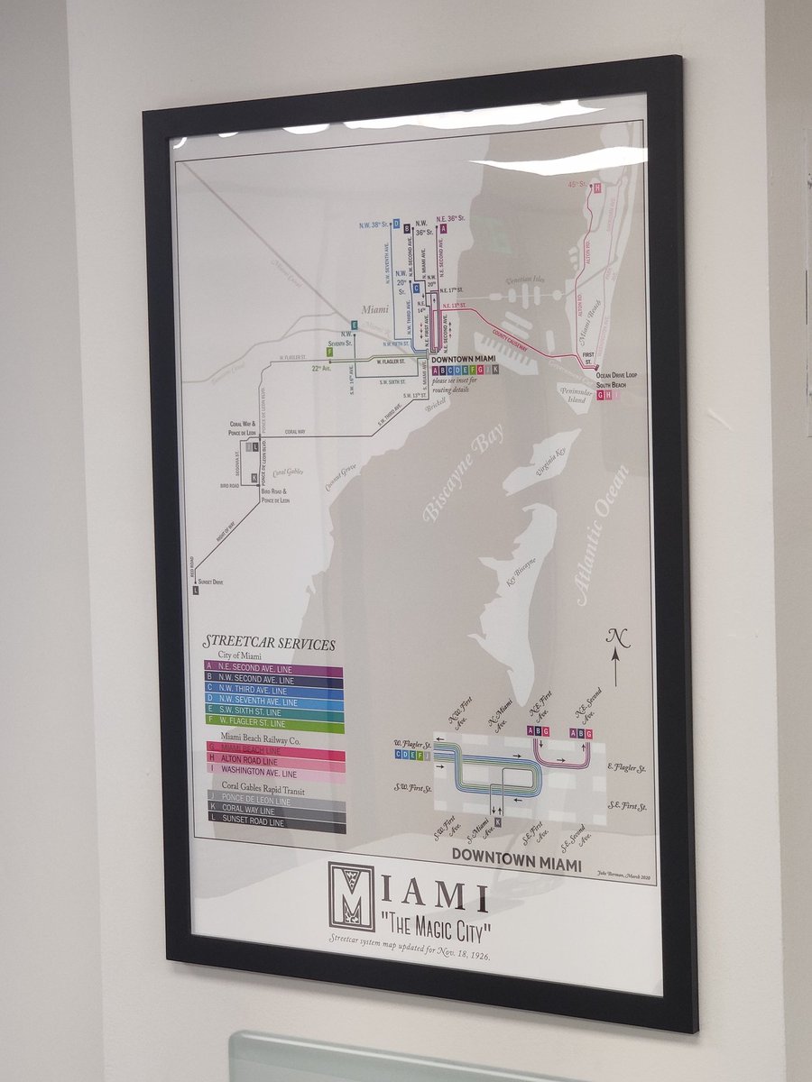 @transitmiami @the_transit_guy @MiamiDadeBCC @MayorDaniella @LevineCava @IRideMDT @miamidadetpo @MiamiDadeCounty @MiamiBeachNews @MiamiandBeaches What's sad is that we actually used to have a streetcar out to miami Beach in the 1920s. We have a poster of Miami's streetcar system from 1926 in the Miami Beach transportation department office.