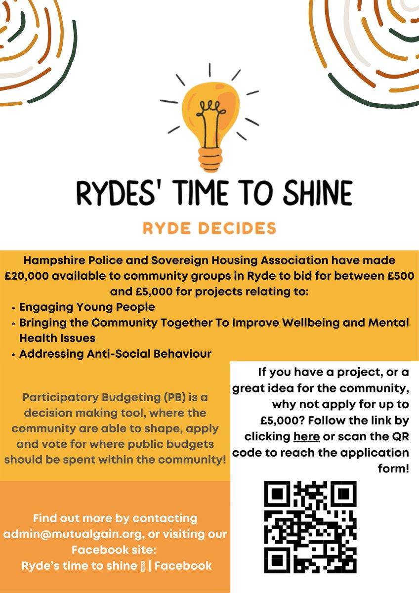 EaglenToby's tweet photo. Really excited about this grants opportunity on the #IOW . The community decide who gets the funding! Click the link to apply. Working alongside some great partners to make this happen @VectisHA @SHGroupUK @IOWightPolice @RydeTownCouncil @sovereignha 
https://t.co/Qyg4OJ9TIO https://t.co/Hf6NFuEK2P
