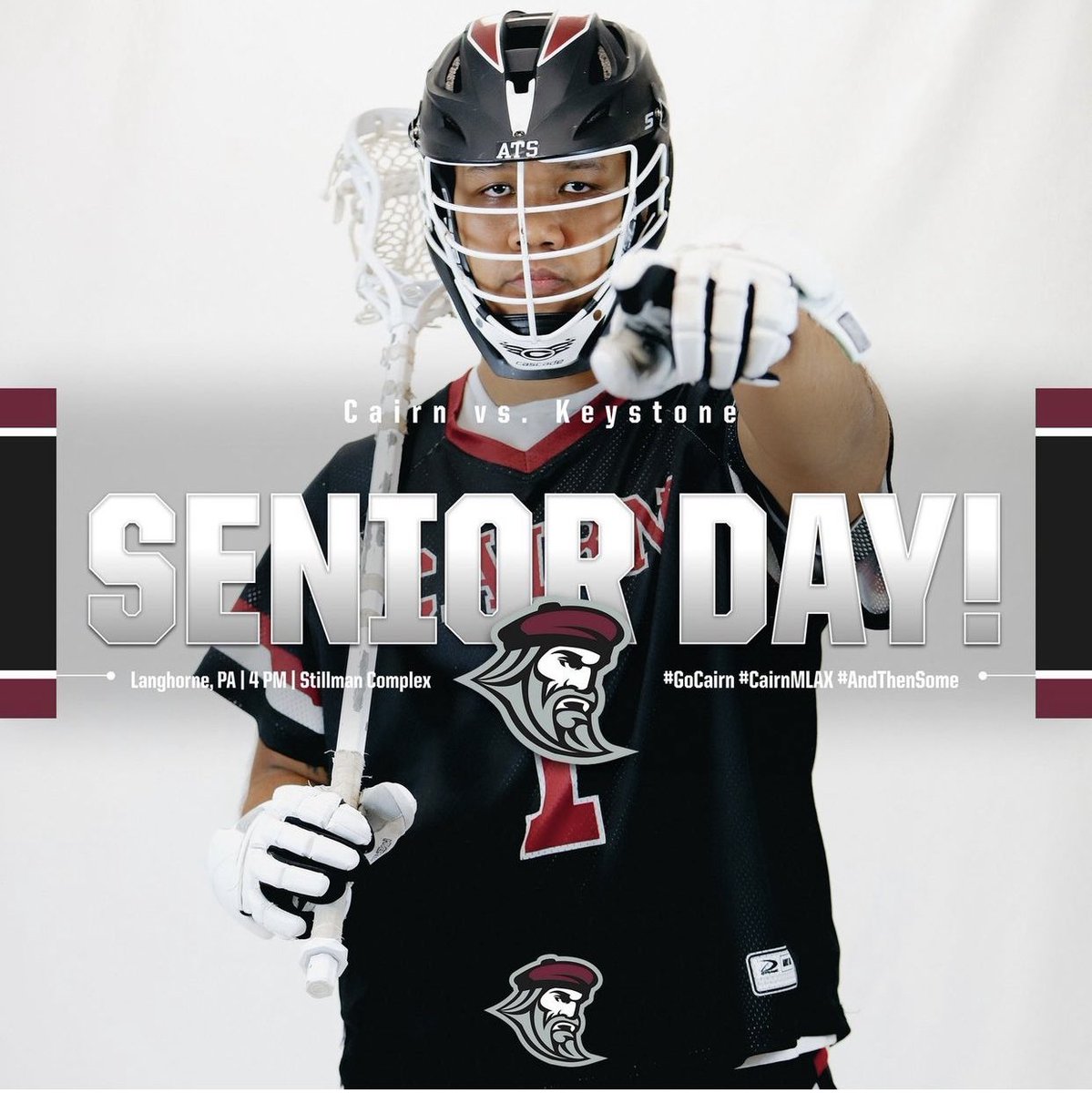 SENIOR DAY! 

🗓 April 27,2022
🆚 Keystone College
🕓 4:00 PM
📍 Langhorne, PA
📺 cairnhighlanders.com

#AndThenSome #FAMILY #BrickByBrick #GoCairn #CairnMLax