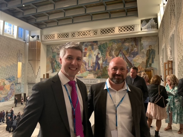 JWohlgemut's tweet photo. #ECTES2022 highlight 3: meeting old friends in amazing buildings @traumamasters @traumevoll @StOlavshospital @CommsC4TS @visitOSLO @estesonline https://t.co/I2zayKlwsv