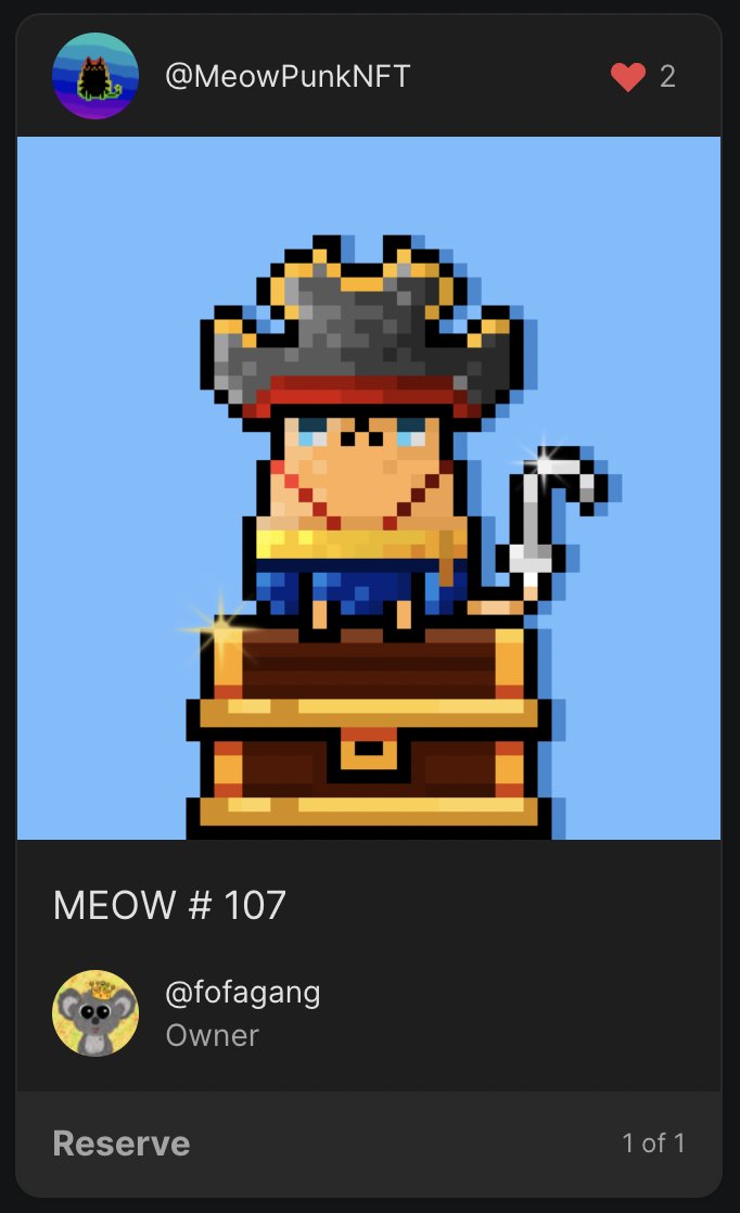fofa_gang's tweet photo. I don't know that buying NFTs can be addictive... no one told me! Bought another CUTEEE NFT by @MeowPunkNFT 🐱🔥🔥 https://t.co/q0E8kdMbmH