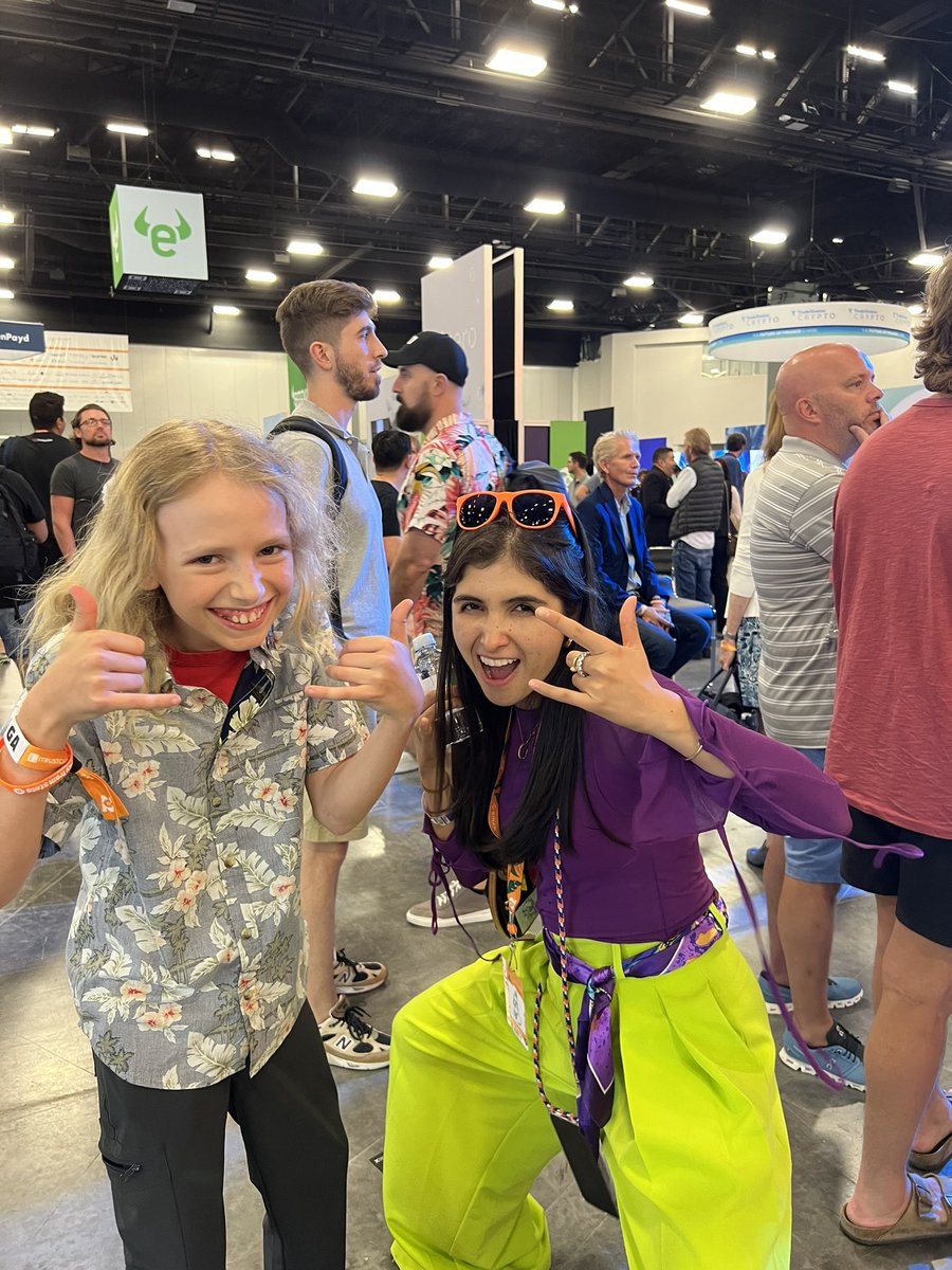 adenmahi's tweet photo. I bumped into @soyfira ! She’s the first NFT artist in Columbia and If you haven’t seen her art check it out! Go Soy!.   #NFTCommunity #NFT #NFTKids https://t.co/eWVFJjE6HW