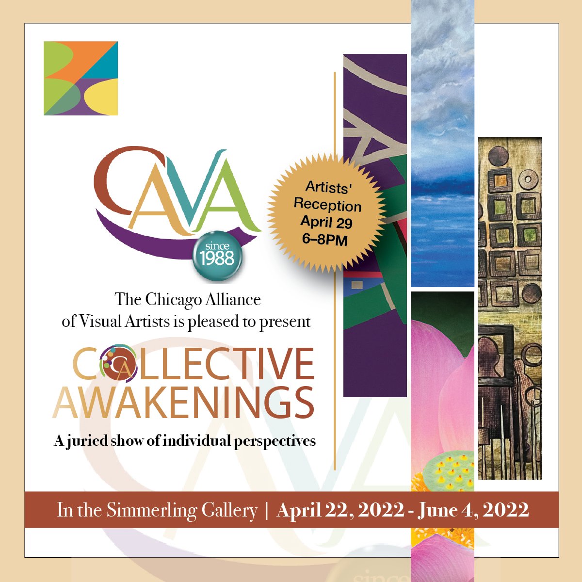 BACchicago's tweet photo. Join us tomorrow for the opening reception of "Collective Awakenings" brought to you by the Chicago Alliance of Visual Artists! #galleryreception #art #CAVA https://t.co/eEJUxS90gH