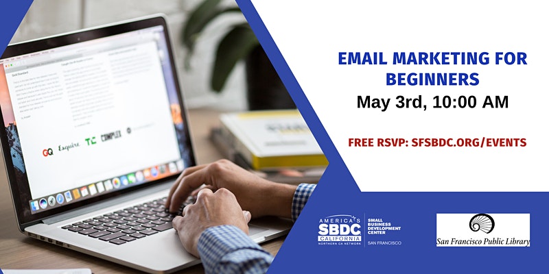 (1/5) @sfsmallbusiness week features 5 virtual events hosted by the @SFPublicLibrary! Tuesday, May 3 at 10am is 'Email Marketing for Beginners'. Learn how to grow your business using email marketing. #sfsbw2022 bit.ly/emailmarketing…