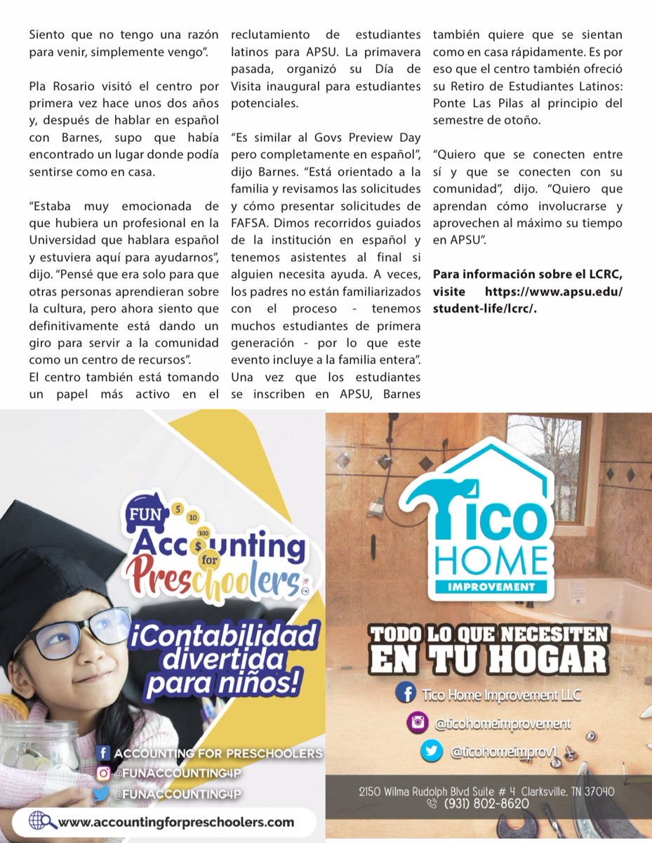 Thank you to the Hispanos Emprendedores Magazine for featuring the Latino Community Resource Center on the latest edition. We are truly appreciative of our partnership and look forward to continuing to work together to serve the Latino community.

hispanosemprendedores.com/revista-he/