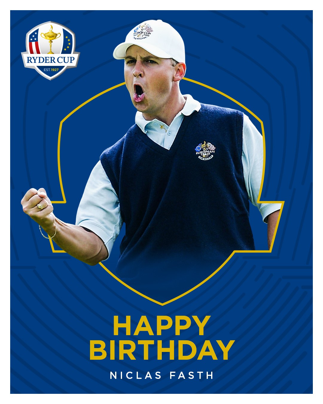 Happy birthday to 2002 Ryder Cup winner Niclas Fasth 