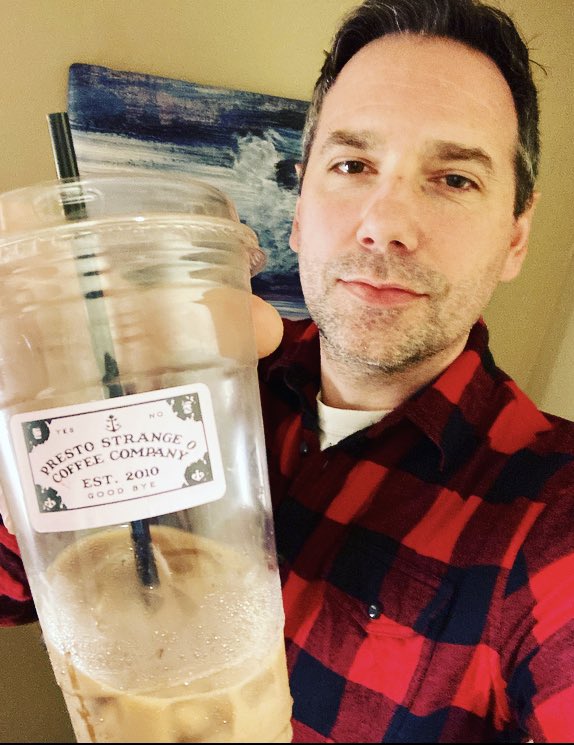 Ontologics's tweet photo. Coffee in the Dungeon. I should just start a podcast and talk shit/shop. #ColdBrewCrewsUnite #MrYellStuff https://t.co/u8kKGJXnDL