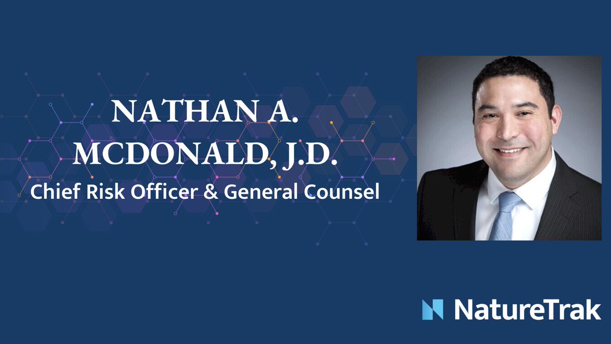 naturetrak's tweet photo. We are thrilled to announce that former state and federal banking regulator, Nathan McDonald has joined the NatureTrak team as Chief Risk Officer and General Counsel! 🎉 🍃 Read the full release here --> https://t.co/tgIbtCKde5
#cannabisbanking #cannabiscompliance #naturetrak https://t.co/KiZQZqXZ5y
