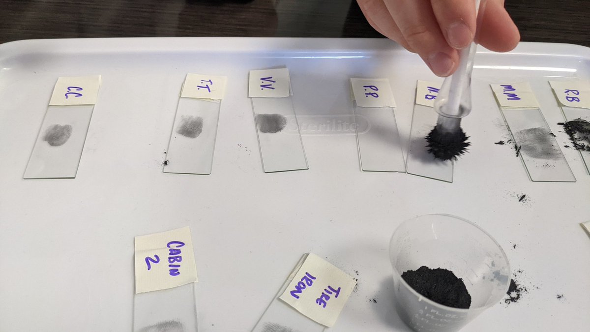 mrskbholder's tweet photo. Students dusted, lifted and analyzed finger prints of the suspects and those found at the crime scene @EminenceSchools #whodunit? https://t.co/fkRnogGHl9