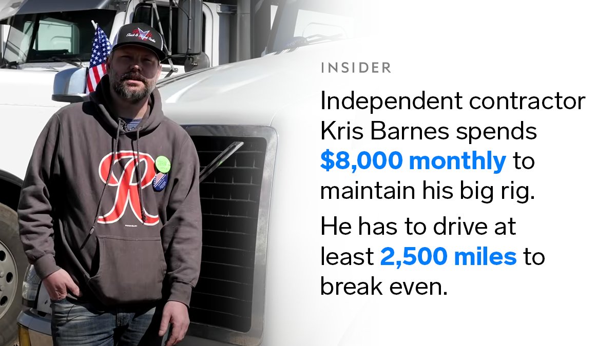 insidertranspo's tweet photo. Critics of the industry have called some trucks "sweatshops on wheels." 

The trucks are where drivers live for up to 20 days at a time. And they often work around the clock with hours that match up to two full-time jobs.
https://t.co/KPrbatJHj5 https://t.co/hrVlTJCwDw