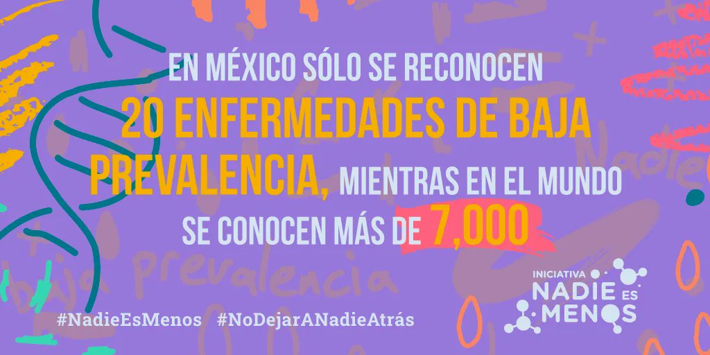 Aunque existen más de 7,000 #EBP en México sólo se reconocen 20 y este listado no ha sido actualizado desde 2018. 
Necesitamos avanzar progresivamente hacia una política que atienda a todas las personas con alguna #EBP.
#NadieEsMenos #NoDejarANadieAtrás