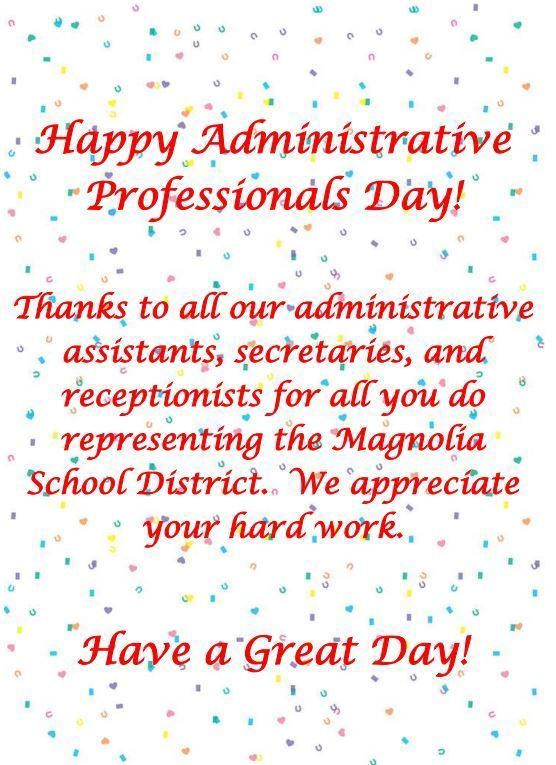 ADMINISTRATIVE PROFESSIONALS DAY!!!