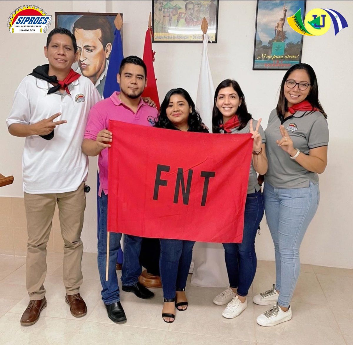 La FEPDES, a través del Comité de Jóvenes FNT, hoy miércoles 27 de abril, presentes en Asamblea de Movimientos Sociales Laborales de #Nicaragua 
#LeonRevolucion 
#UnidosEnVictorias 
#SiproesUnanLeon