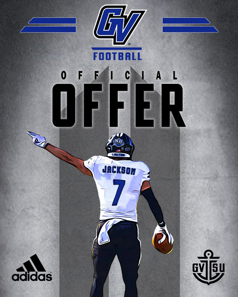 Blessed to receive an offer from Grand Valley State University..⚓️🆙 @CoachMitchGVSU @CoachBibbsGVSU @WRTreezy
