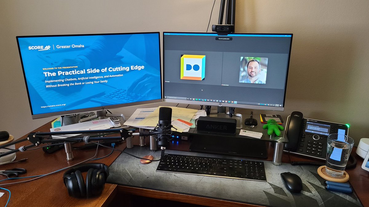 ZacharyNelson's tweet photo. Getting ready for the intro session on chatbots, AI, and marketing automation for @DoSpaceOmaha's Start Omaha Week. Check out Do Space's website for upcoming presentations the rest of this week. https://t.co/OmVHCcjQgx