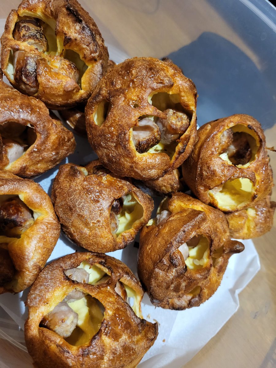 BandofBakers's tweet photo. Mini toad in the holes coming to our 'Best of British' gathering. What's your favourite British bake??? https://t.co/lDkdbsFK3w