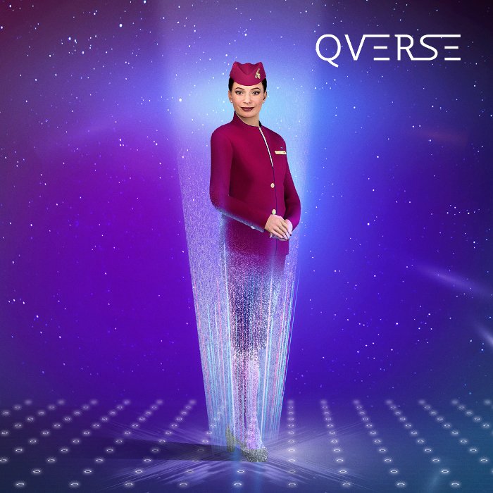 Fareportal's tweet photo. Fareportal partner, @qatarairways steps into the #Metaverse with 'QVerse' Virtual Reality.  The VR experience introduces the industry’s 1st MetaHuman flight attendant– inviting users on a virtual journey of discovery ahead of their next adventure ✈️💡 https://t.co/9EebU0TTtt https://t.co/8ZGCRldi0m