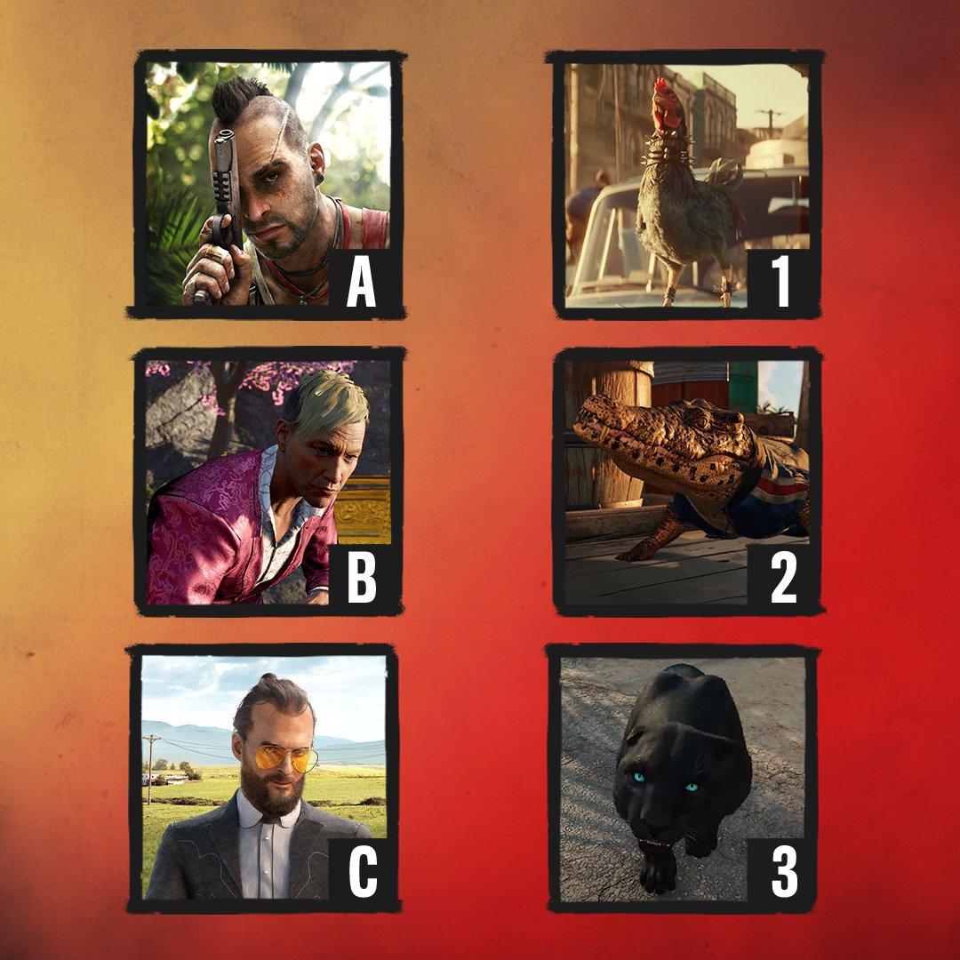 FarCrygame's tweet photo. Tell us what pairing you think would be a match made in heaven (or hell?)

#FarCry6 https://t.co/mtJO1CNdIF