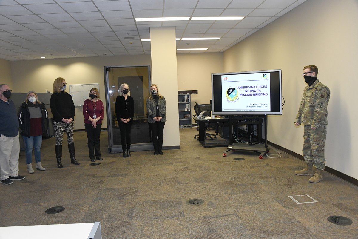 OmahaInjury's tweet photo. David OโNeill had the opportunity to join a tour of @Offutt_AFB. They shared why their global mission constantly evolves to include information warfare and cyber operations among Air Force initiatives. Thank you for having us!
#OffuttProud https://t.co/NFfhmIC8BV