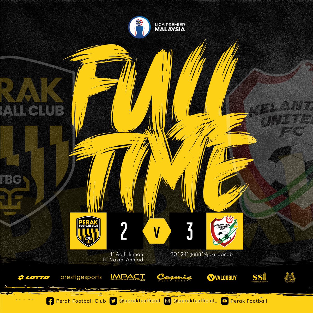 perakfcofficial's tweet photo. MASA PENUH LIGA PREMIER MALAYSIA 2022
PERAK FC 2-3 Kelantan United FC
โฝ๏ธAqil Hilman
โฝ๏ธNazmi Ahmad
๐ค๐๐ค
#PerakFC
#PRKKLU
#LigaPremierMalaysia2022
#KejorYobKejor
#SkorYobSkor
#BangkitSemula https://t.co/MgjCXI4i5D