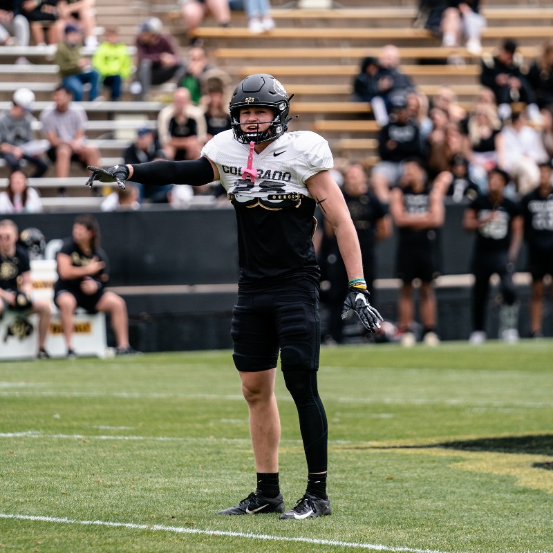 CUBuffsFootball's tweet photo. Durango to Boulder. Offense to defense. 

@ben_finneseth &amp; @jjwool10 are making an impact in their new roles ⬇️