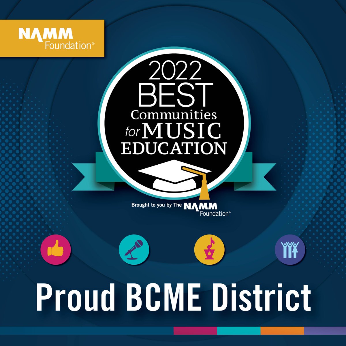 NASDBlueEagles's tweet photo. We are pleased to share that the Nazareth Area School District has been honored with the Best Communities for Music Education designation from The NAMM Foundation for its outstanding commitment to music education. https://t.co/XEppll6WUs