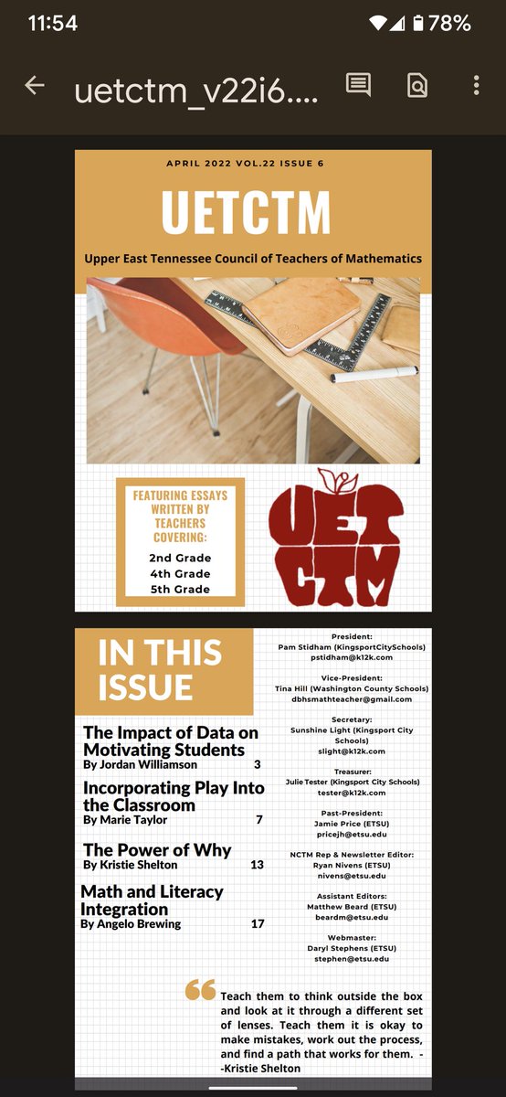 WCDE_TN's tweet photo. @WCDE_TN is super proud of @WestViewVols teacher Jordan Williamson sharing her knowledge of "The Impact of Data on Motivating Students"!! Check out her article here: https://t.co/PuKAc5eTMd Great job Jordan! https://t.co/qU0ACLr63l