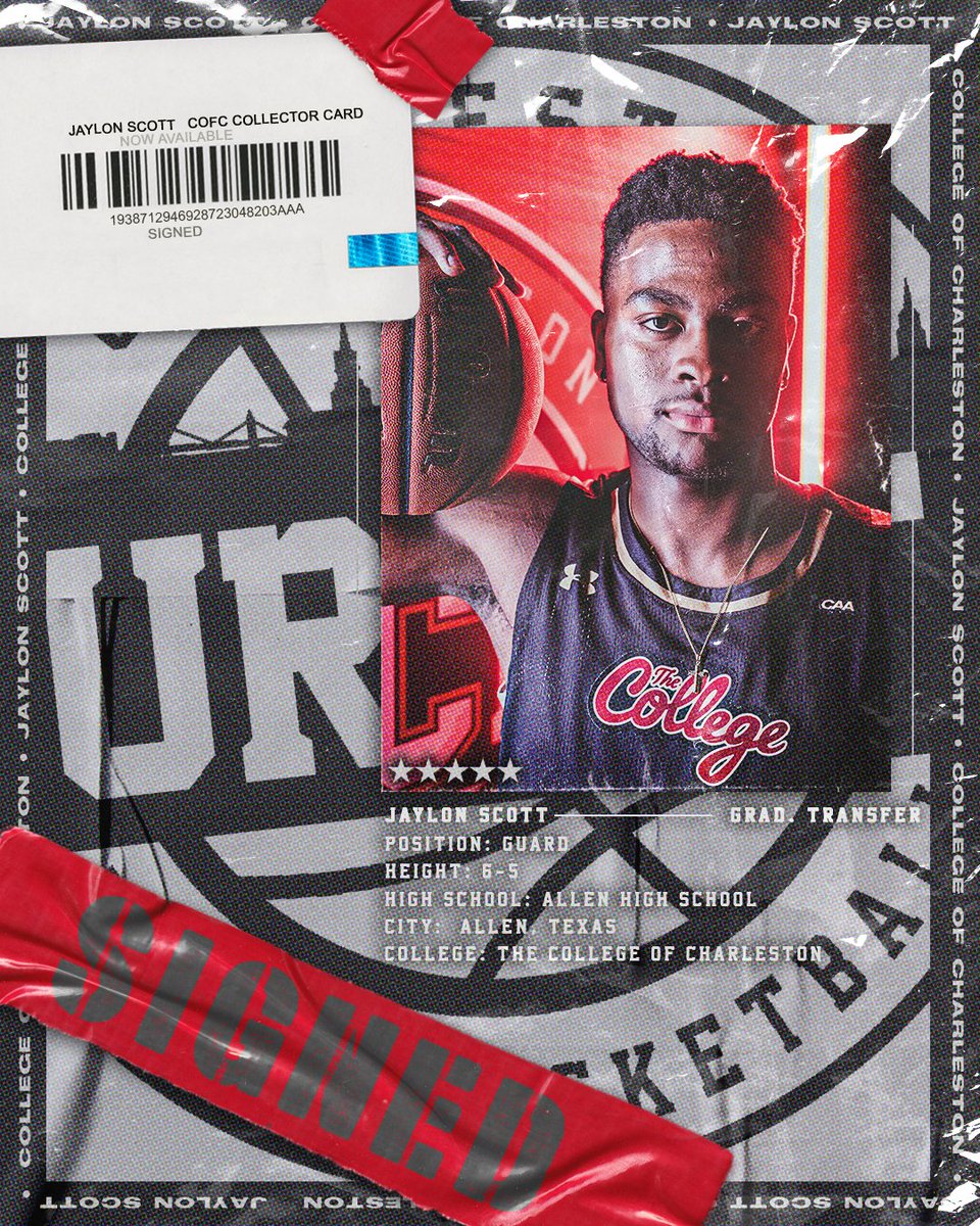CofCBasketball's tweet photo. 🖊 📝 ✔️

A two-time NAIA All-American &amp; a three-time KCAC Defensive Player of the Year. Welcome to The College, @JaylonScott9!

https://t.co/EochTK95Lv

#OurCity 🌴🏀 https://t.co/RTB5So0O8R
