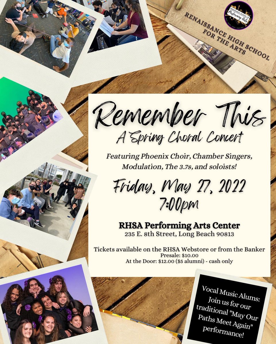 So many <a href="/RHSALBUSD/">Renaissance High School for the Arts</a> performances coming in the next few weeks - dance, theatre, vocal music and first up the Jazz Band Concert this Saturday. Check the fliers for details. Tickets available through the Renaissance web store.
<a href="/LBUSD_Arts/">LBUSD_Arts</a> 
#proutobelbusd