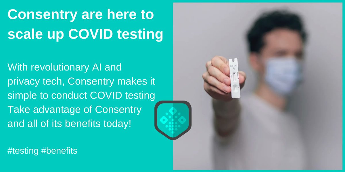 Consentry are here to scale up COVID testing.
With revolutionary AI and privacy tech, Consentry makes it simple to conduct COVID testing.
Take advantage of Consentry and all of its benefits today!
buff.ly/3haR0n9
#testing #benefits #COVID #AI