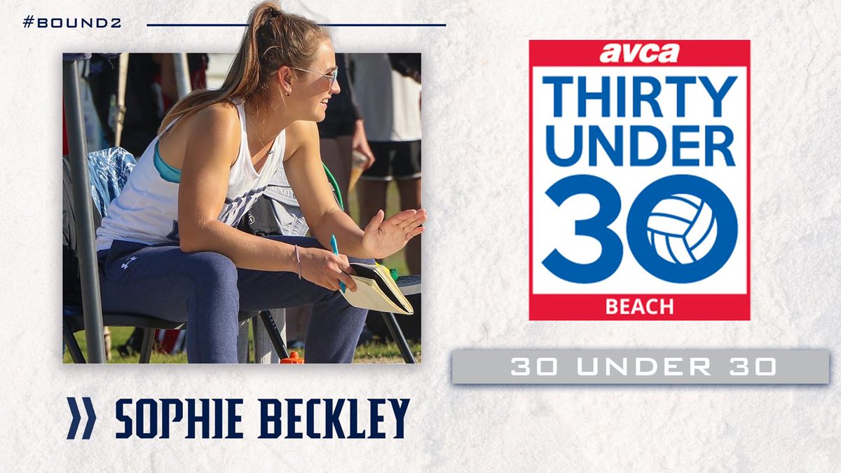 OspreyBVB's tweet photo. Our own Sophie Beckley is named a @AVCAVolleyball Beach Volleyball Thirty Under 30 recipient!

📰: https://t.co/U2Hfot4JRd

#bound2 https://t.co/DTpJGWvlqP