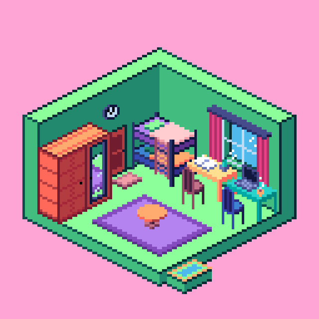 Finally.. This is the final room for the next #Polyhotel expansion drop fearuring a new bunk bed furniture! 😆🔥

Minting is expected to happen at least tomorrow ✨👀

The price for each room on this drop will be 0.008 $ETH Polygon! Be prepared guys! 🔥🔥

#nftart #OpenSeaNFT