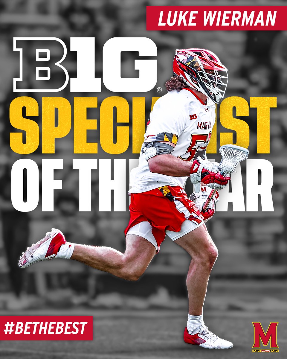 𝐁𝐢𝐠 𝐓𝐞𝐧 𝐒𝐩𝐞𝐜𝐢𝐚𝐥𝐢𝐬𝐭 𝐨𝐟 𝐭𝐡𝐞 𝐘𝐞𝐚𝐫

Over 200 faceoff victories with the nation's second-best rate, Luke Wierman is your B1G Specialist of the Year!

#BeTheBest