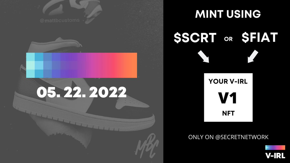 1/8 A helpful thread explaining all the awesome benefits and use cases for your V-IRL GENESIS NFT. Let's begin... You can mint with either $SCRT or $FIAT – your choice. A helpful guide to onboard to $SCRT is below. medium.com/@secretnetwork… #nfts #wagmi $SCRT #ibcgang
