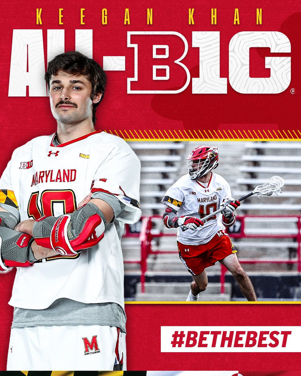 TerpsMLax's tweet photo. Second on the Terps in points, Keegan Khan is First Team All-Big Ten after a regular season with 26 goals, 25 GB, and 19 assists!

#BeTheBest https://t.co/7CsVemtqb0