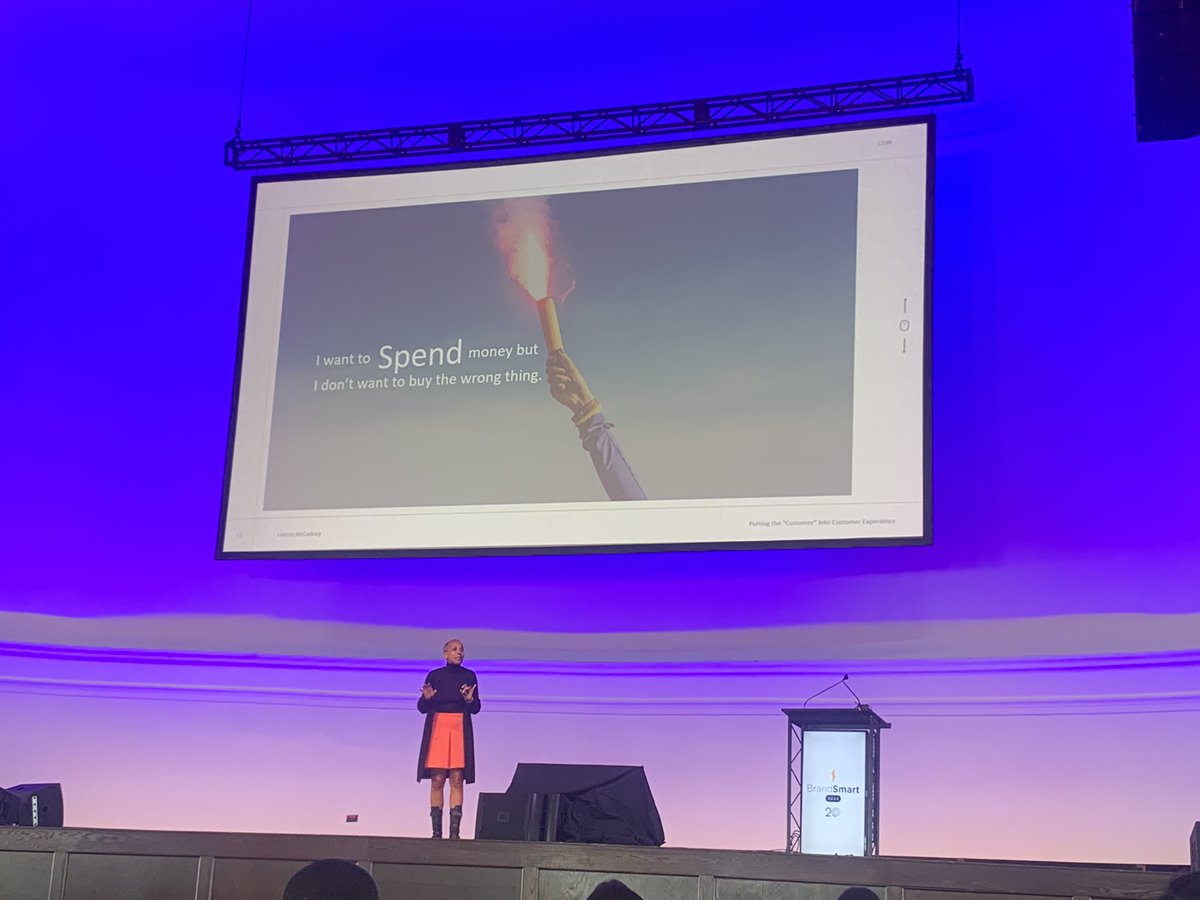 This really resonates. I want to spend money but I don’t want to buy the wrong thing. #brandsmart2022 help me, don’t sell me