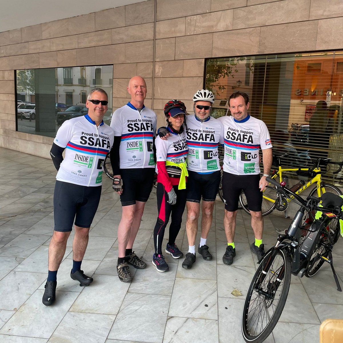 Congratulations to those that took part in the Seville to Malaga Cycle ride in aid of SSAFA, the Armed Forces Charity. We are proud to be one of the sponsors of this 220-mile cycle. Well done! For more info or to donate visit: lnkd.in/eFBqwM5F #charity #fundrasing #cycle