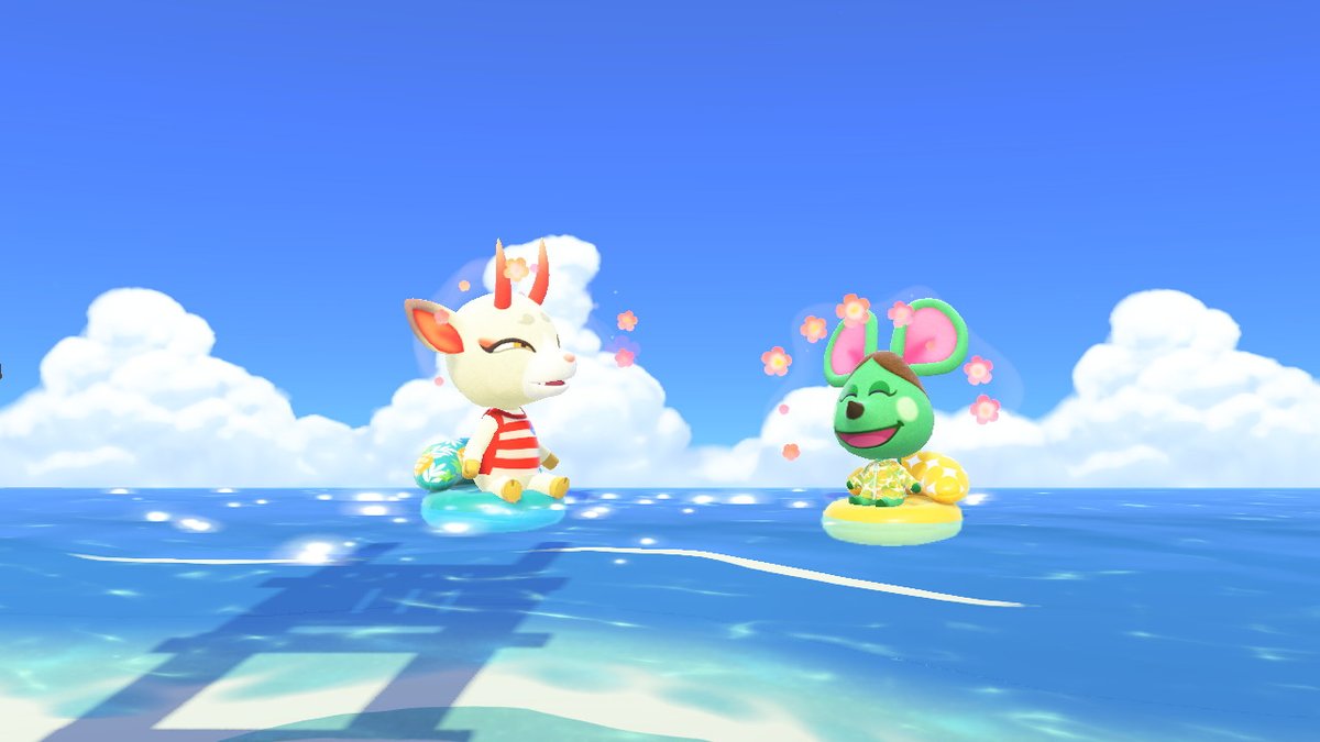Just two cuties chillin on their floaties #AnimalCrossing #ACNH #NintendoSwitch