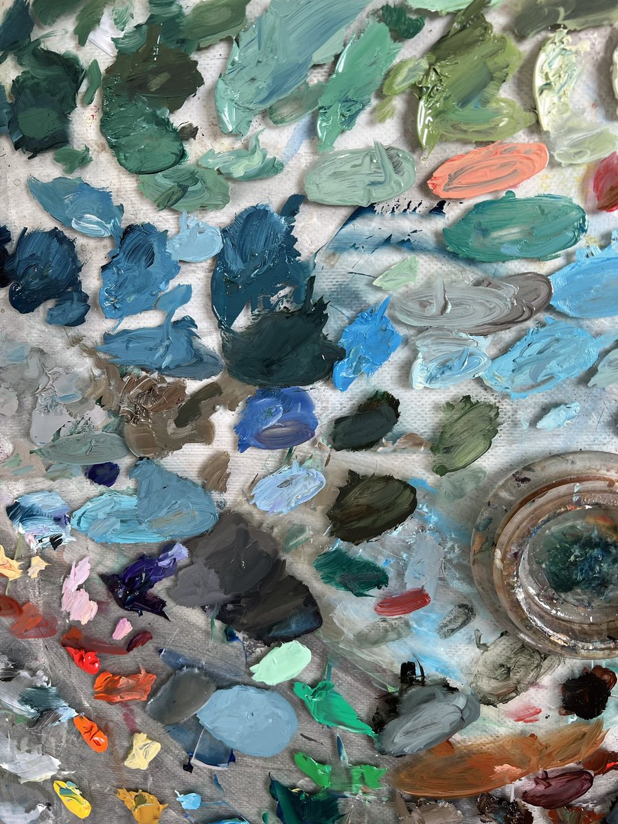 rionabuthello's tweet photo. The palette:                  The painting: https://t.co/rtljYZRgco