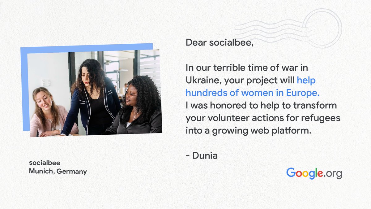 Googleorg's tweet image. Every day is a good day to celebrate orgs uplifting &amp;amp; empowering women &amp;amp; girls 💁‍♀️! Congrats to the #GoogleOrgImpactChallenge Accelerator: Women &amp;amp; Girls graduates. Hear from the Googlers who&apos;ve supported these orgs: g.co/womenandgirlsc…