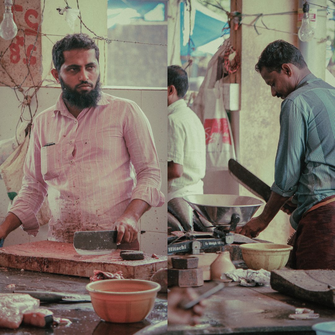 Gypsyshutter's tweet image. Two Fish vendors in action at Thalassery Fish Market, Kerala.
#gypsyshutter
.
.
.
#travelphotography #traveling #travel #wanderlust #yourshotphotographer #NFTCommmunity
