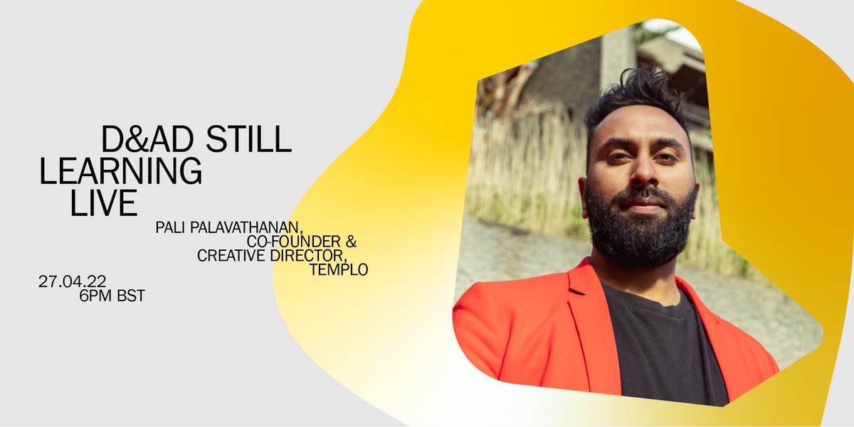 dandad's tweet photo. Creatives, #StillLearningLive w/ @pali_p & @rebeccabwright is starting in 30 mins. Tune in to hear from Pali on building a company with ethics at his core, how his experience as a child refugee influenced his trajectory, and much more. Watch live here: https://t.co/jk4bXsJOhU https://t.co/BMSTM3GAc0