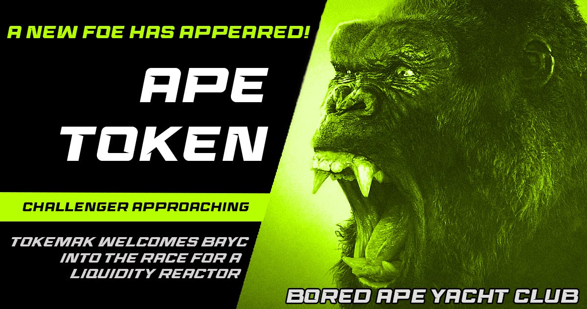autopools's tweet photo. The $APE token will be included in $TOKE ’s  #CoRE3

@BoredApeYC #BAYC apes: our Liquidity Reactors are an alternative to expensive solutions for maintaining liquid markets for $APE such as a Pool2. Single asset staking of $APE creates liquidity + abstracts away impermanent loss https://t.co/mDKmWno7yT