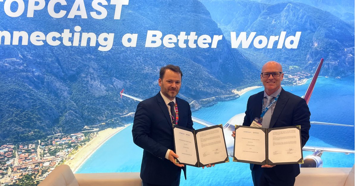 AvWeekEvents's tweet photo. Topcast Group and Darchem Engineering, a company of TransDigm Group, signed a Memorandum of Understanding (MoU) on the second day of Aviation Week Network’s MRO Americas 2022.  See news here: https://t.co/hx0mM6ceKn
#mroam #MROAmericas https://t.co/vqQG5bNxQR
