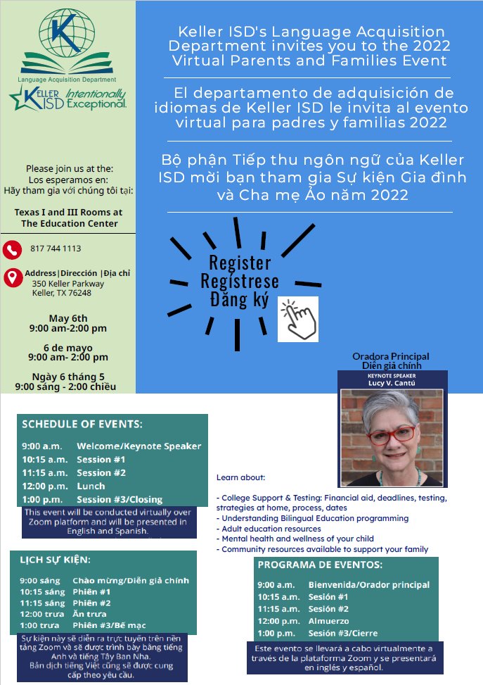 2022 Virtual Parents and Families Event Registration Form  /  Evento virtual para padres y familias 2022  /  Sự kiện trực tuyến năm 2022 dành cho các gia đình và phụ huynh docs.google.com/forms/d/e/1FAI…