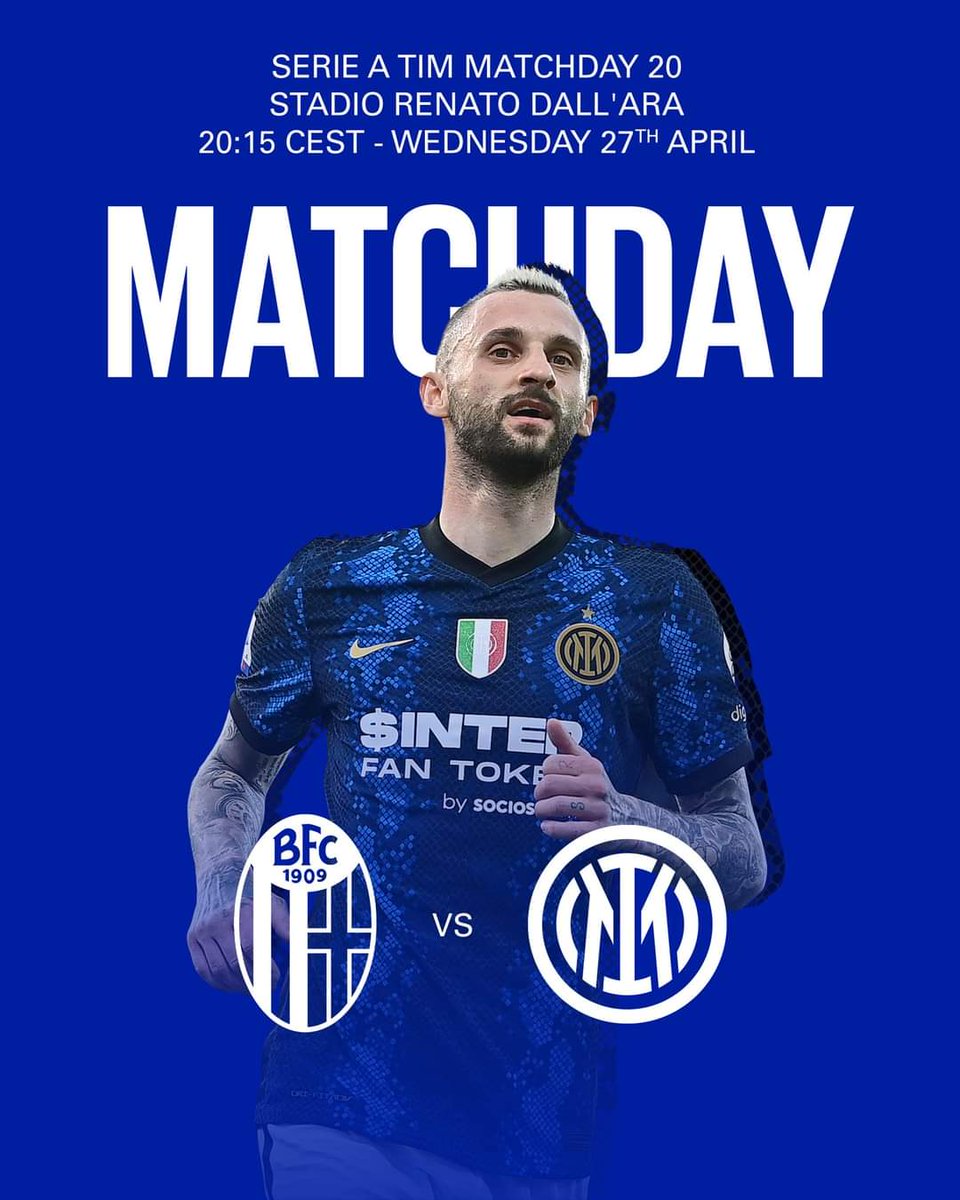 ICB1908's tweet image. ⚫🔵 MATCHDAY ⚫🔵
⚽ #BolognaInter 
🏆 Lega Serie A week 20
⏰ 20:15 CEST (19:15 UK)
🏟️ Stadio Renato Dall'Ara 
#FORZAINTER ⚫🔵